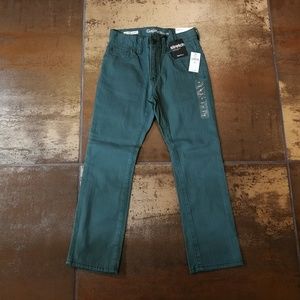 Gap 6 Regular Green Cotton Straight Stretch Pants
